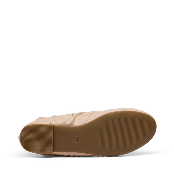Pleated Ballet Flats - NUDE - 5