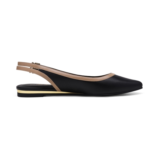 Pointed Toe Slingback Ballet Flats - BLACK - 2