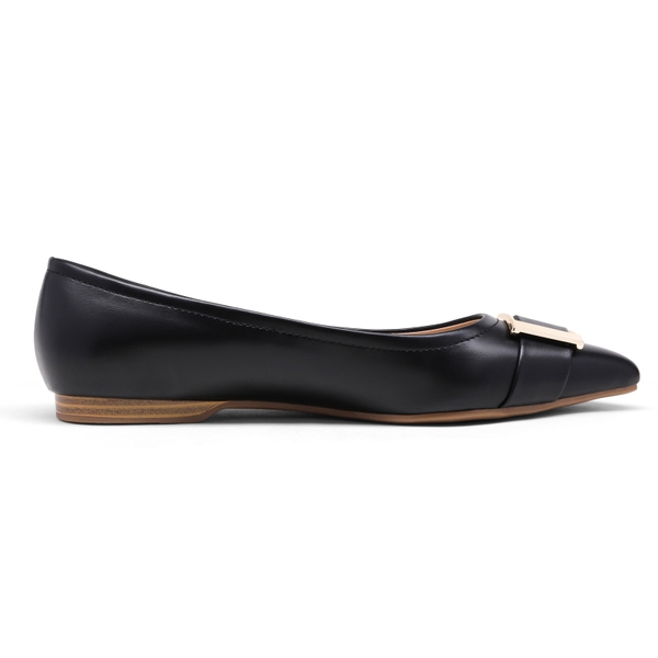Comfortable Pointed Toe Slip-On Ballet Flats - BLACK - 3