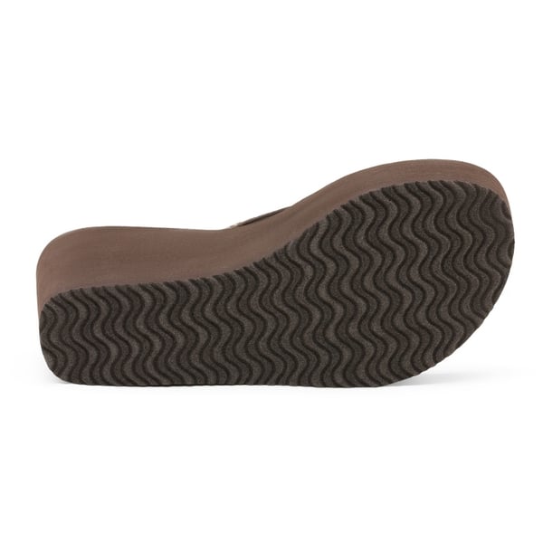 Comfortable Platform Flip Flops - BROWN - 4