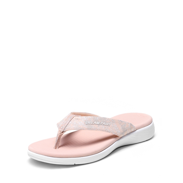 Comfortable Flip Flops With Arch Support - PINK -  0