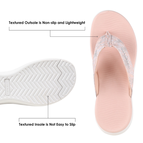 Comfortable Flip Flops With Arch Support - PINK - 3