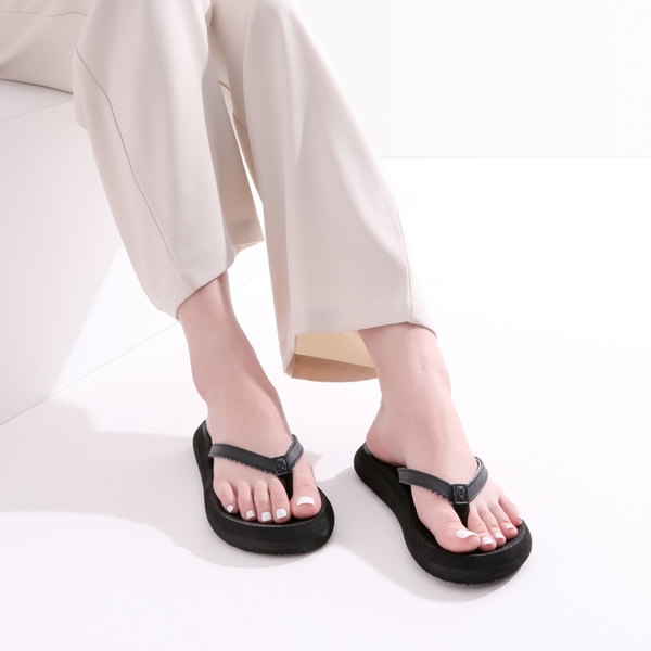 Arch Support Flip Flops - BLACK - 1