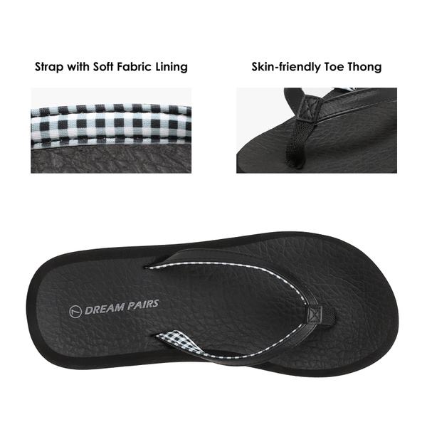 Arch Support Flip Flops - BLACK - 4