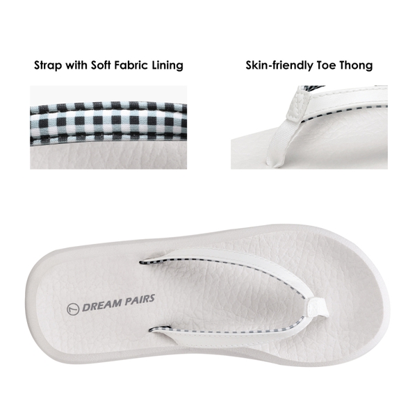 Arch Support Flip Flops - WHITE - 4