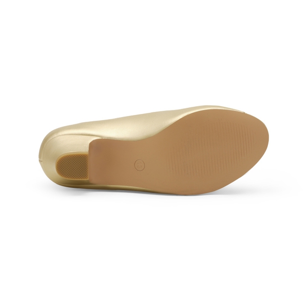 Low Heel Flower Girls Dress Shoes - GOLD - 4