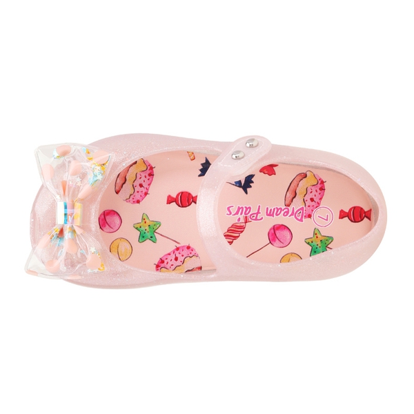 Girls Jelly Sandals with Bow - PINK - 3