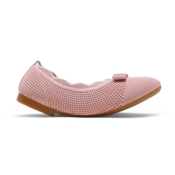 Girls Knitted Slip On Ballet Flats - PINK - 2