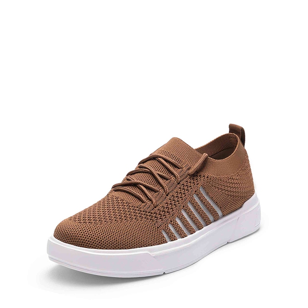 Breathable Slip On Mesh Sneakers - BROWN -  0
