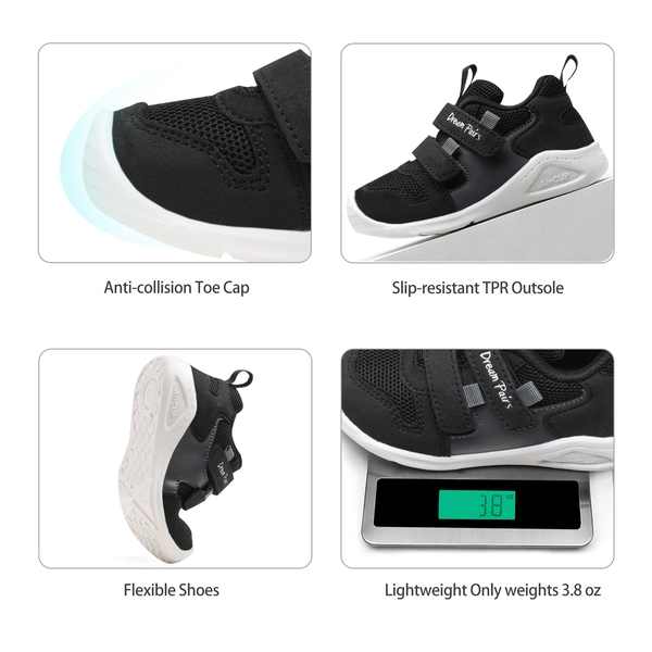 Toddler Kids Running Sneakers - BLACK - 3