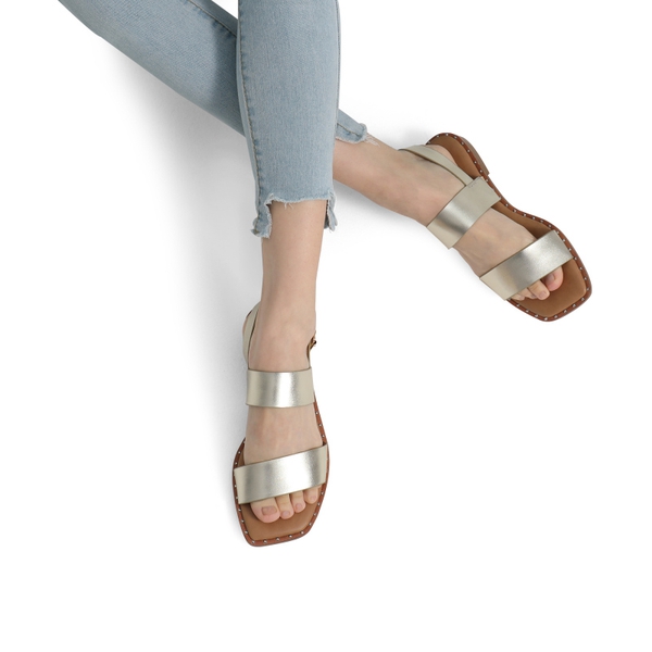 Casual Open Toe Flat Sandals - GOLD - 1