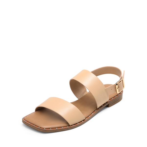 Casual Open Toe Flat Sandals - NUDE -  0