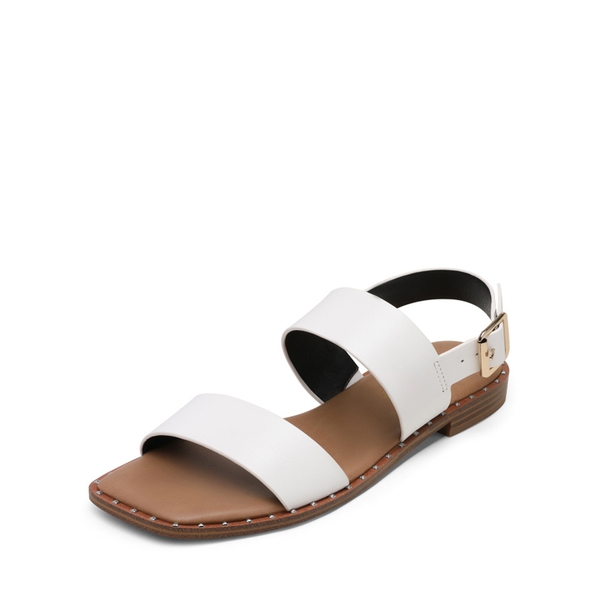 Casual Open Toe Flat Sandals - WHITE -  0
