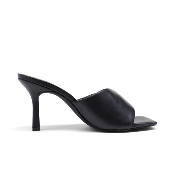 Women's Open Toe Stiletto Heel Mules - BLACK - 2