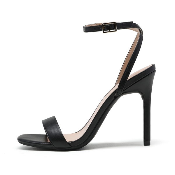 Open Toe Stiletto Sandals - BLACK - 3