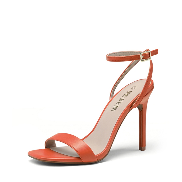 Open Toe Stiletto Sandals - ORANGE -  0