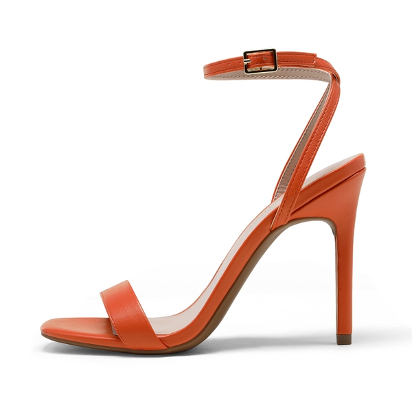 Open Toe Stiletto Sandals - ORANGE - 3