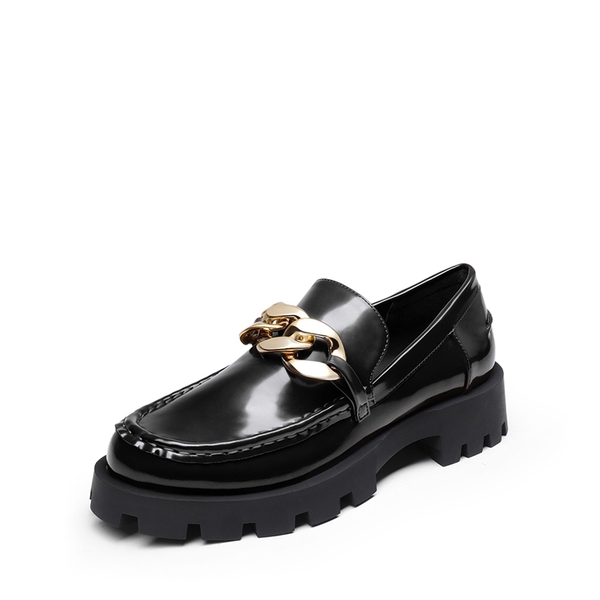 Comfortable Buckle Moccasin Loafers - BLACK -  0