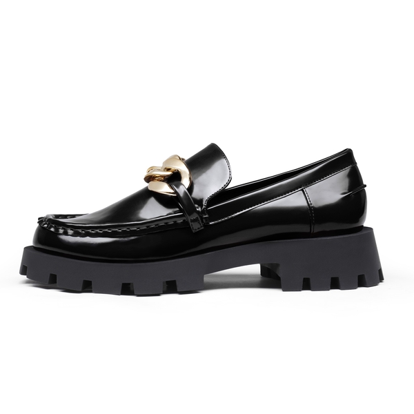Comfortable Buckle Moccasin Loafers - BLACK - 1