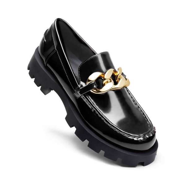Comfortable Buckle Moccasin Loafers - BLACK - 2