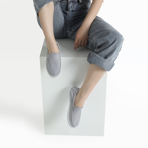 Comfortable Slip On Loafers - GREY - 1