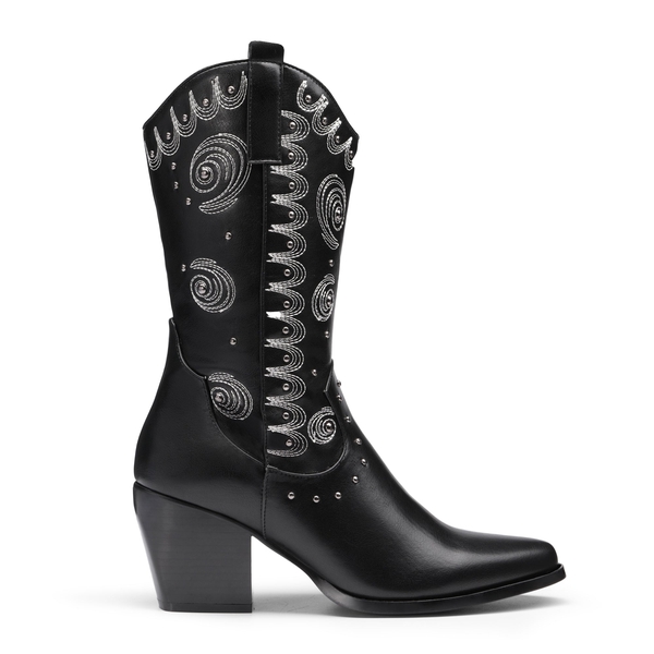 Dakota Western Cowboy Boots - BLACK - 3