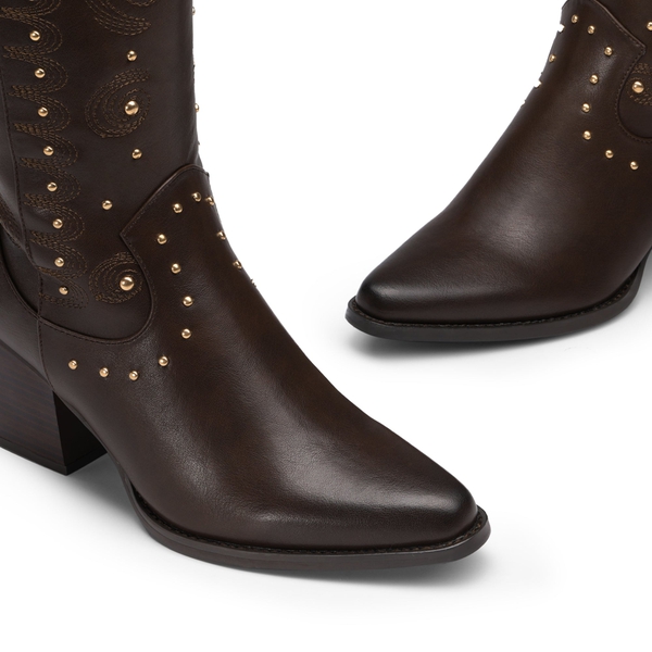 Dakota Western Cowboy Boots - BROWN - 4