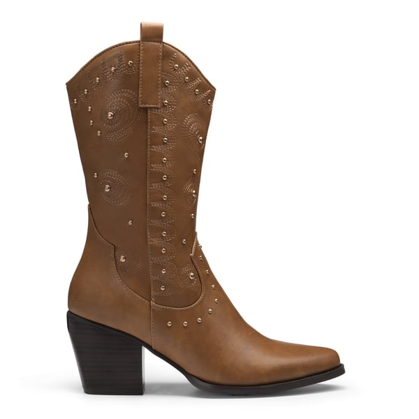Dakota Western Cowboy Boots - CAMEL - 2