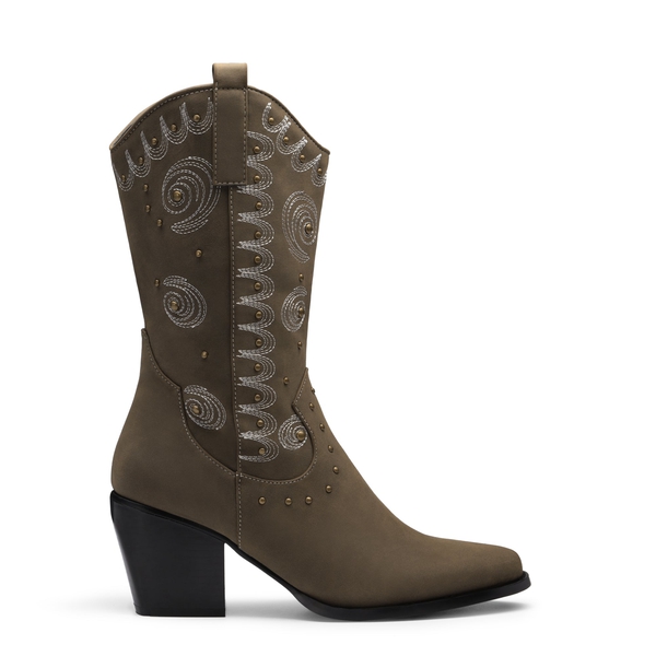 Dakota Western Cowboy Boots - KHAKI - 2