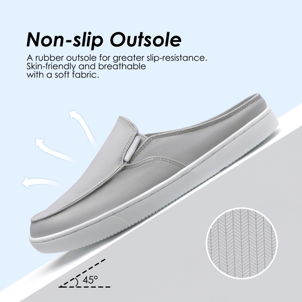 Lightweight Slip On Mules - GREY - 2