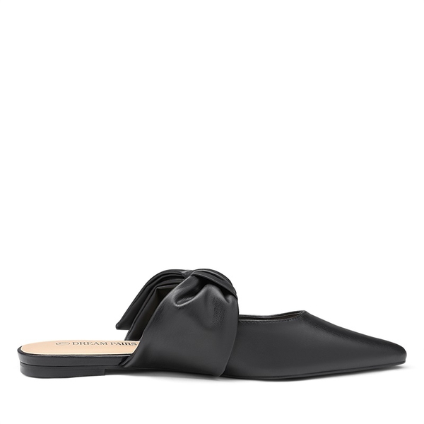 Bow Slip On Mules - BLACK - 1