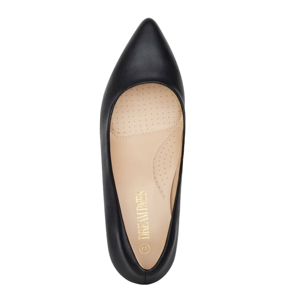 Pointed Toe Wedge Pump Shoes - BLACK - 2