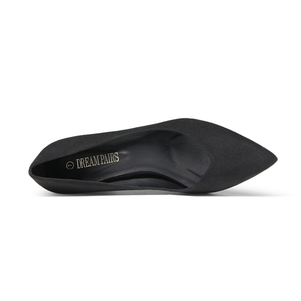 Pointed Toe Chunky High Heel Pumps - BLACK - 2