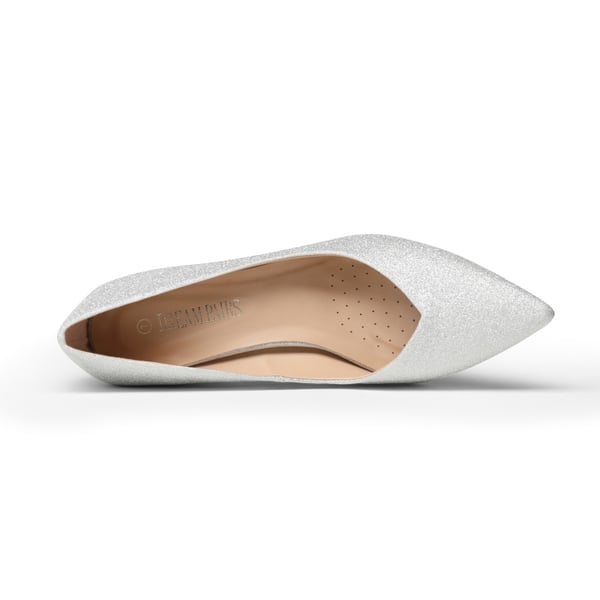 Pointed Toe Chunky High Heel Pumps - SILVER - 2