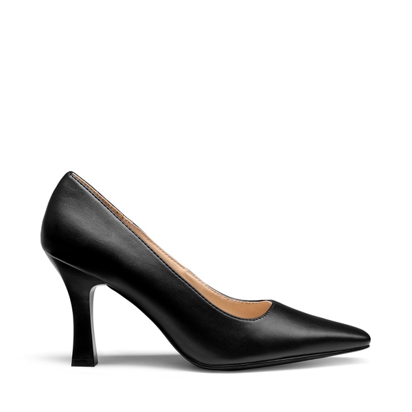 Square Toe High Heel Pumps - BLACK - 2