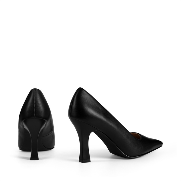 Square Toe High Heel Pumps - BLACK - 3