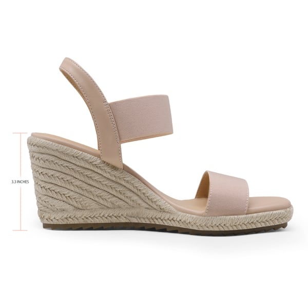 Open Toe Espadrille Platform Sandals - BLUSH - 2