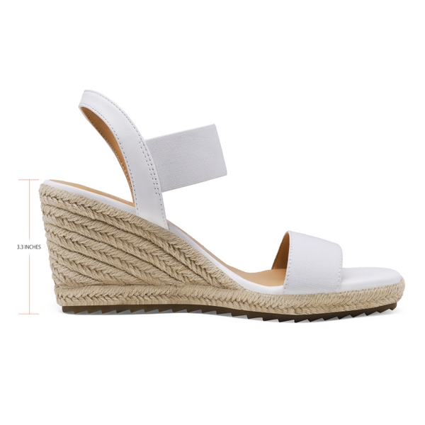 Open Toe Espadrille Platform Sandals - WHITE - 2