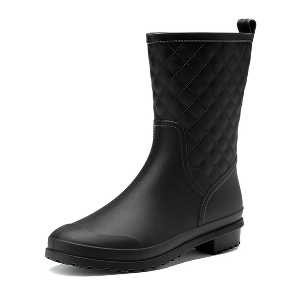 Wellington Waterproof Rain Boots - BLACK -  0