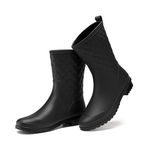 Wellington Waterproof Rain Boots - BLACK - 2