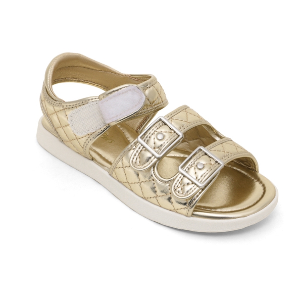 Girls Buckle Strap Sandals - GOLD - 2