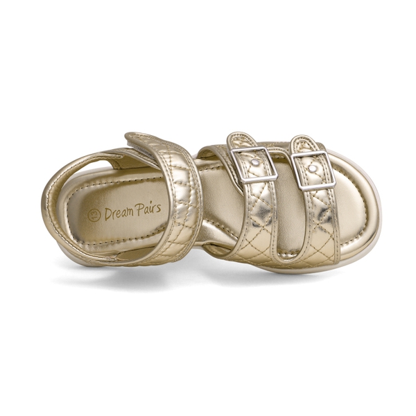Girls Buckle Strap Sandals - GOLD - 3