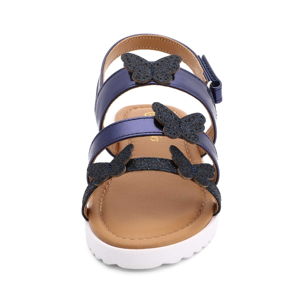 Girls Butterfly Flat Sandals - BLUE - 3