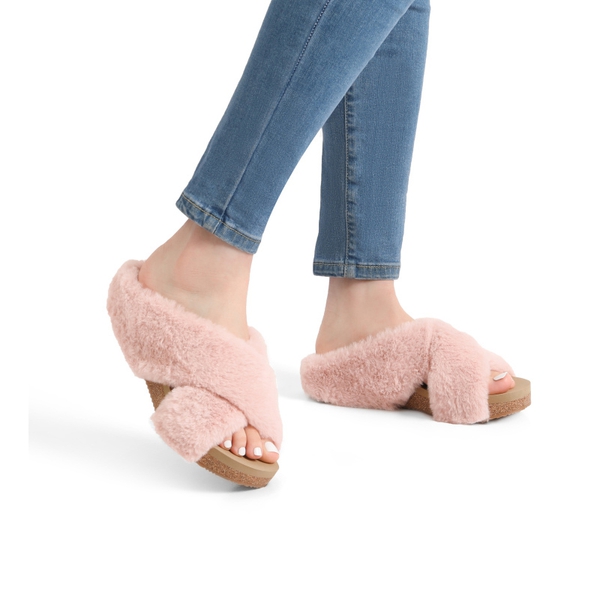 Comfy Fuzzy Slide Slippers - PINK - 2