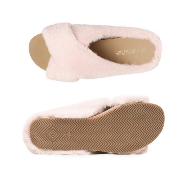 Comfy Fuzzy Slide Slippers - PINK - 4