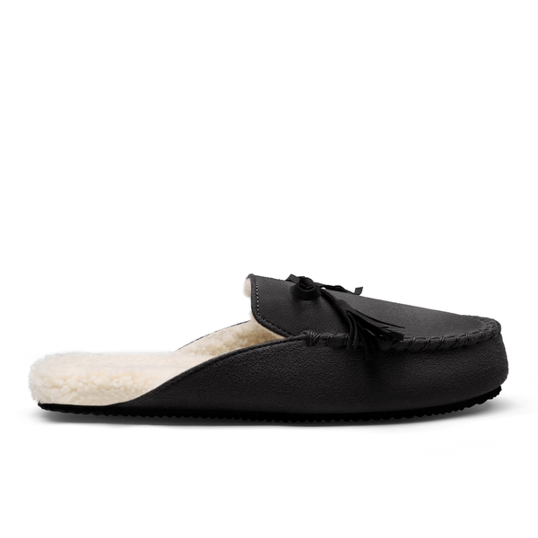 Bowknot Fuzzy Cozy Slippers - BLACK - 2