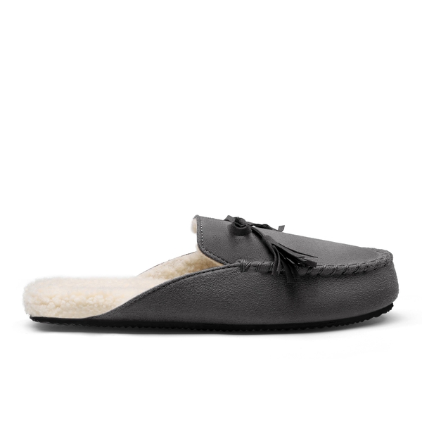 Bowknot Fuzzy Cozy Slippers - GREY - 2