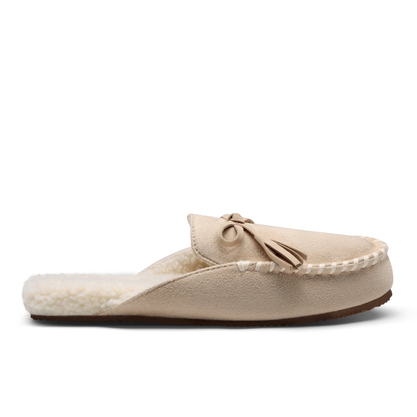Bowknot Fuzzy Cozy Slippers - SAND - 2
