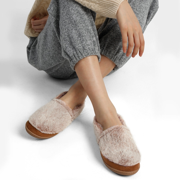 Lightweight Fuzzy Sherpa Slippers - BROWN - 1