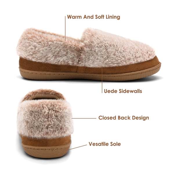 Lightweight Fuzzy Sherpa Slippers - BROWN - 2